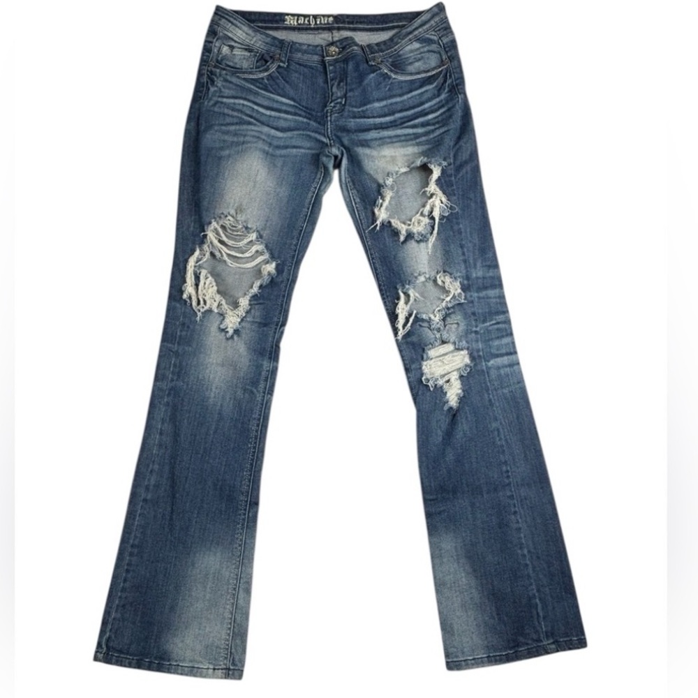 Machine Jeans Distressed Flare Denim Size 13‎